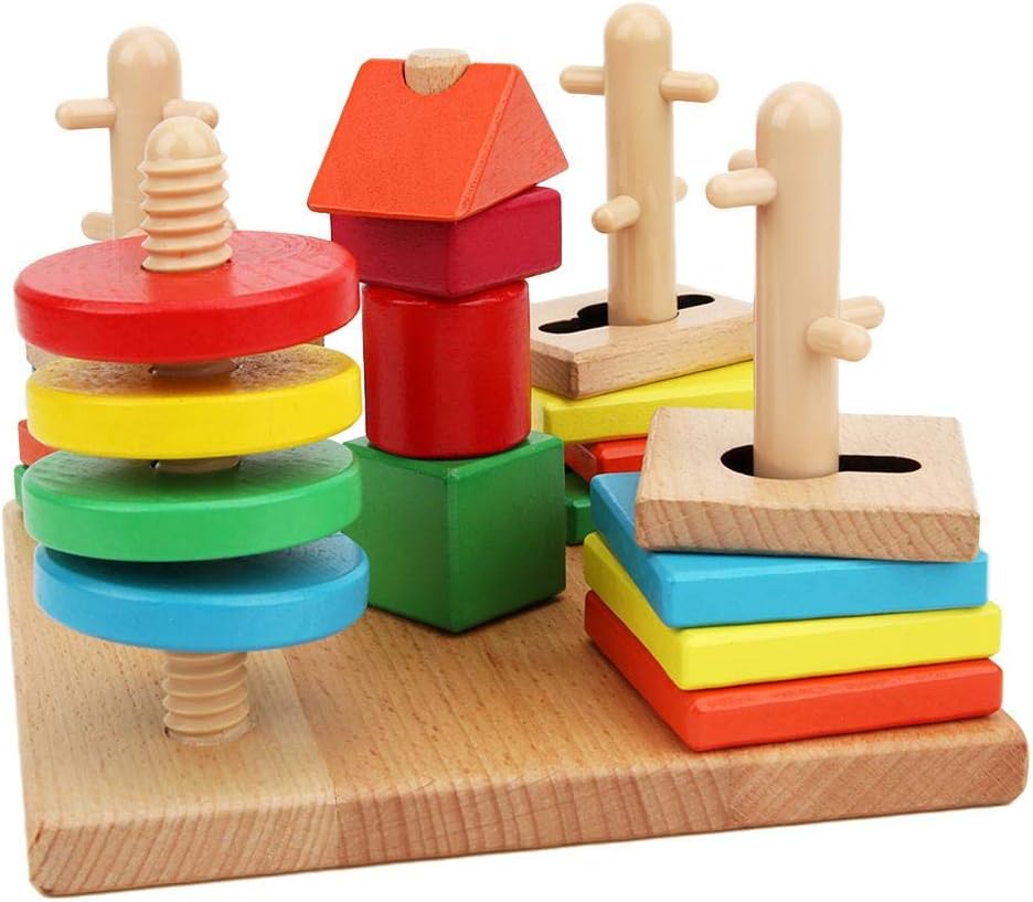 【퐂퐡퐫퐢퐬퐭퐦퐚퐬 퐆퐢퐟퐭】 Wooden Block Toy, Movement Ability Children Block Toy ...