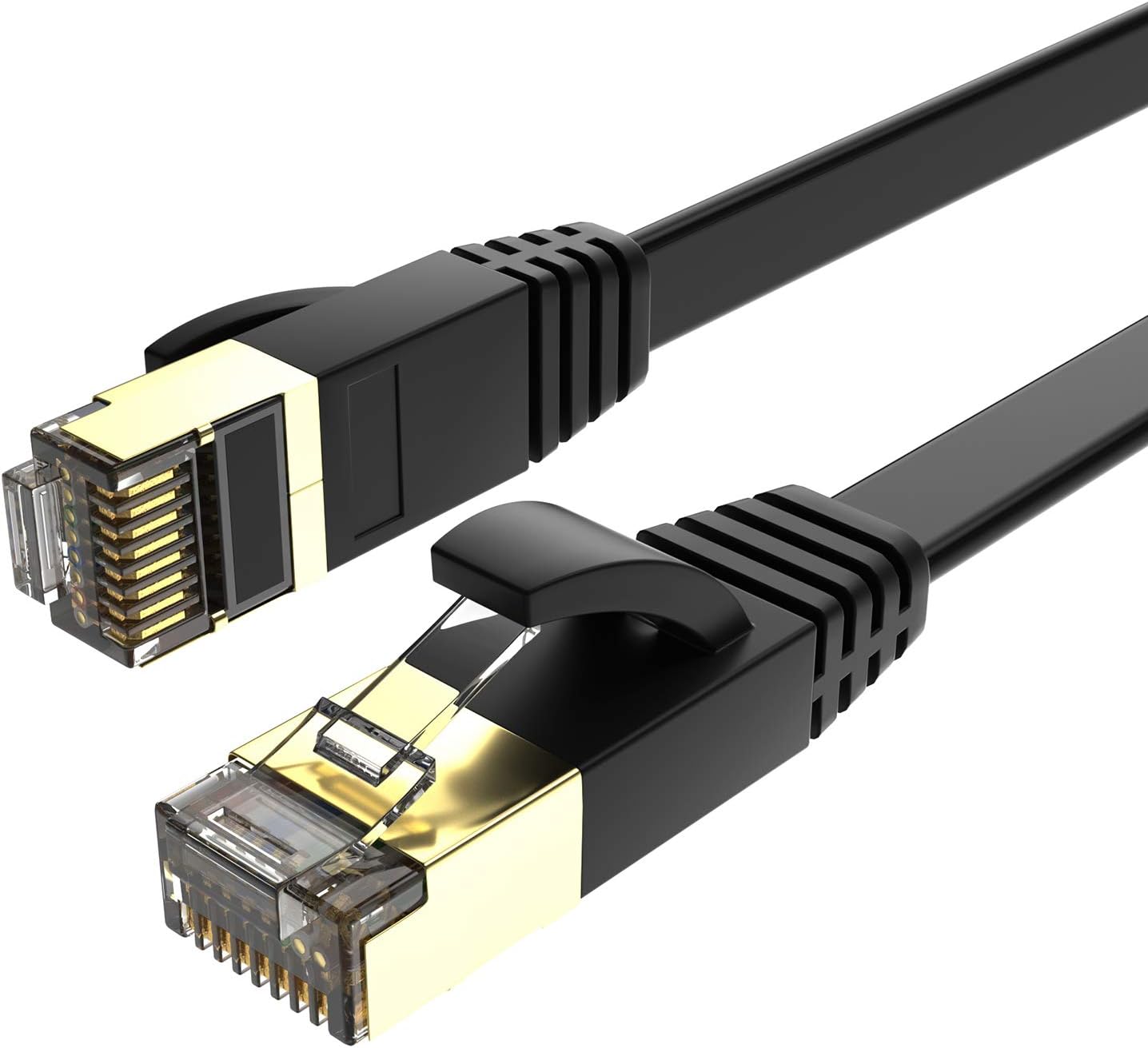 MutecPower 5m 2 Pack ULTRA FLAT Cat 7 Ethernet Network Cable with RJ45 plugs, SSTP, 600MHz - Image 5