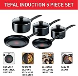 Tefal Induction Non-Stick 5-Piece Cookware Set Titanium Coating Thermo-Signal view 2