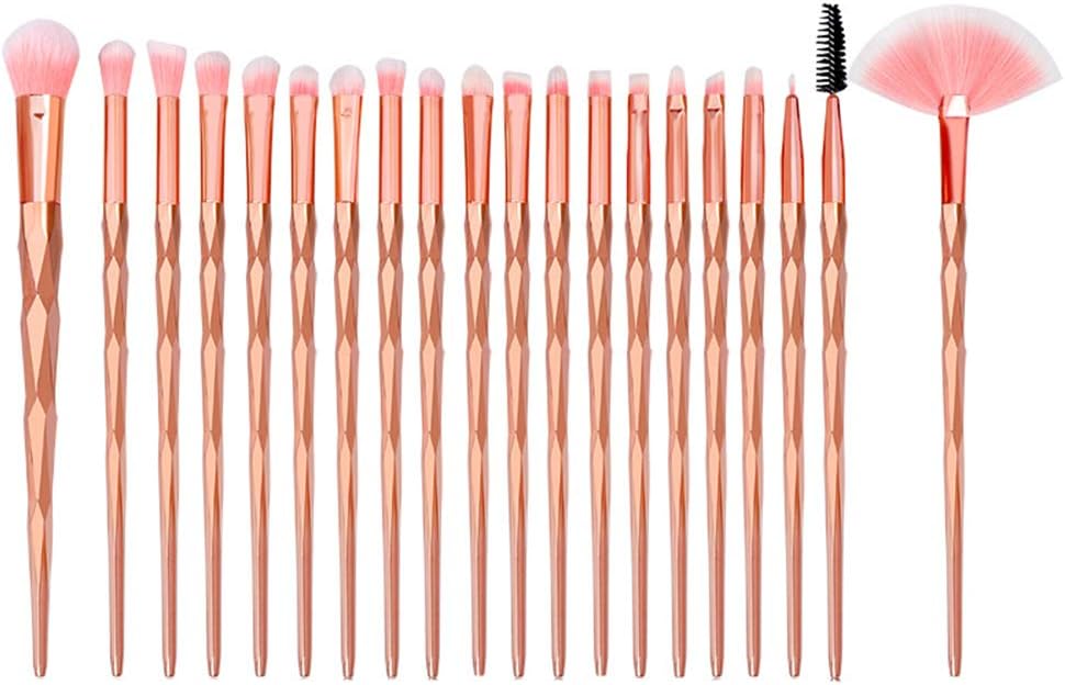 Gespout 20 Pieces Makeup Brushes Set Professional Colorful Handle Cosmetic Brush Kit Powder Brush Foundation Brush Eyeshadow Brushes Beauty Tool