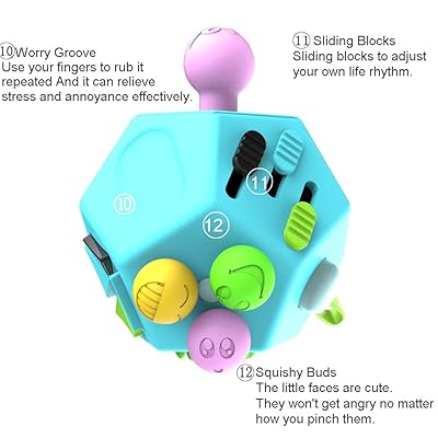 Buy Moshnoly 12 Sided Fidget Cube For Adults Anti Anxiety Dodecagon Cube Relieves Stress And Decompression Controller Block Toys For Kids And Adult With Adhd Add Ocd Autism In School Online In