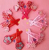 Peppa Pig Hair Clips Bows Hairpin Girls Children Headwear (5 Matching Pairs)
