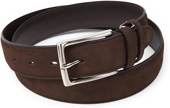 Amazon オジエ Ozie ベルト メンズ 本革レザー 牛革 スエード調ヌバック フリーサイズ サイズ調整可能 日本製 Ke 39 Brown ブラウン茶色 ベルト 通販