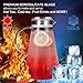 FZCRRDU KOCCAE 68 Ounces Clear Glass Pitcher with Stainless Steel Lid.Water Carafe.Glass Pitcher for Hot/Cold Water 1