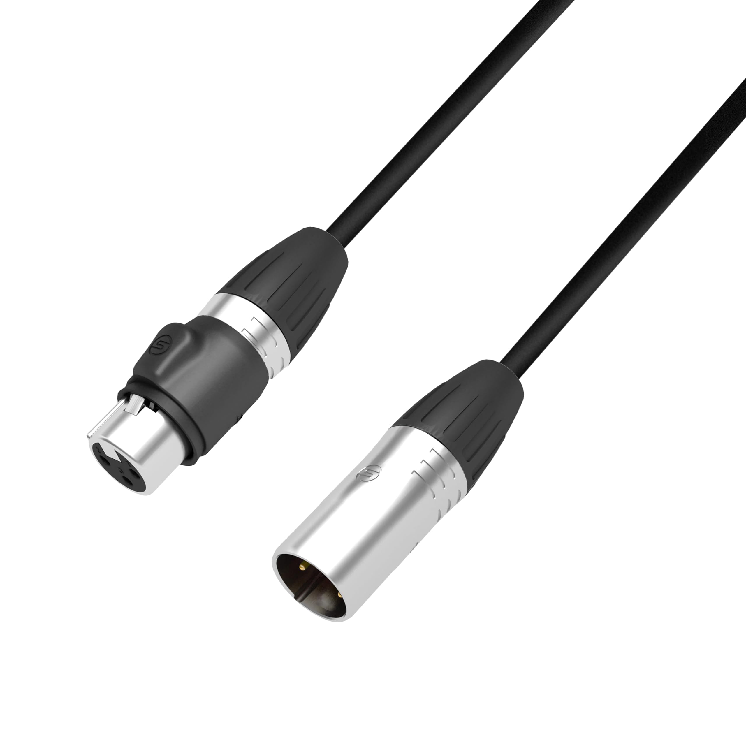 Adam Hall Cables 4 STAR DGF 0020 IP65 - Adapter Cable DMX 3-pole IP65 XLR female to 5-pole IP65 XLR male | 0.2 m