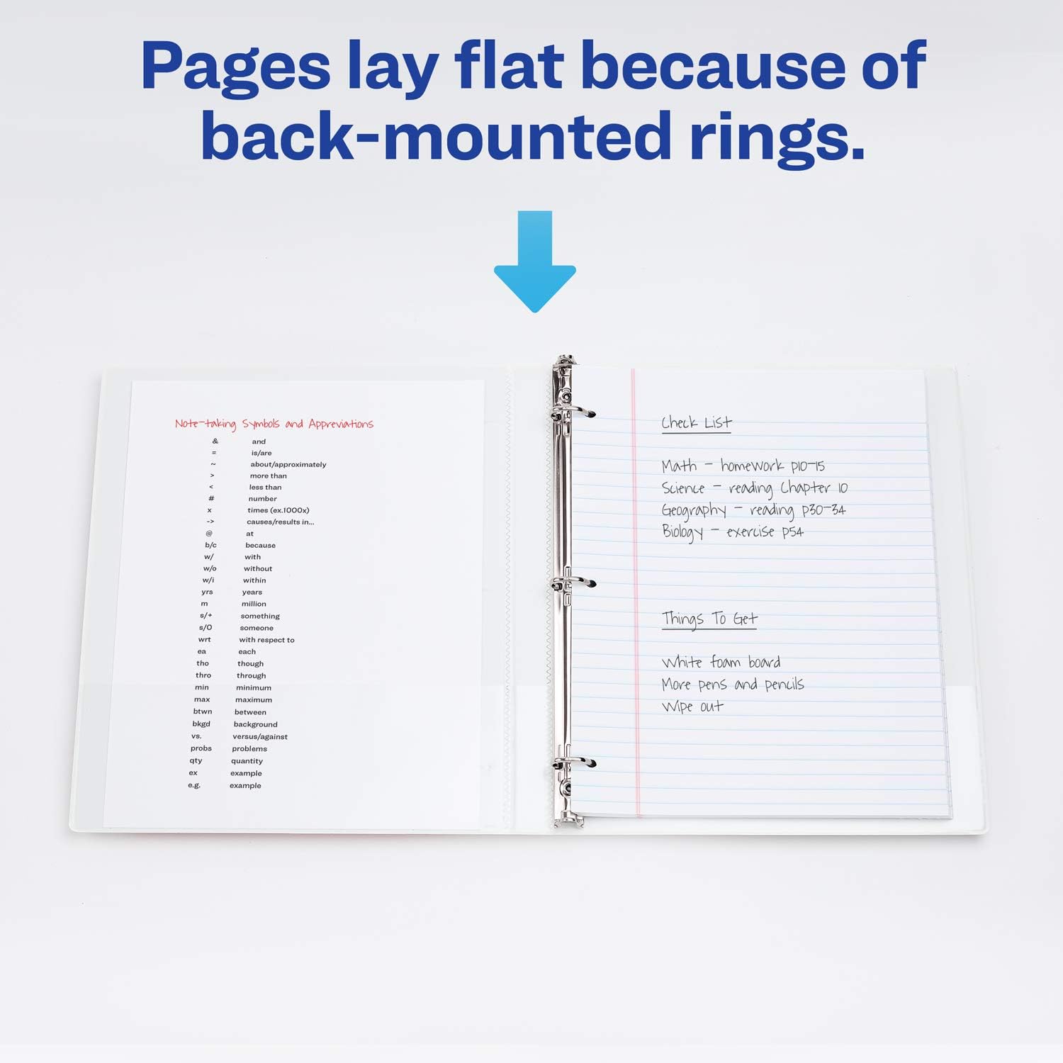 Avery 0.5" Durable View 3 Ring Binder, Slant Ring, Holds 8.5" x 11" Paper, 1 White Binder (17002) : Office Products