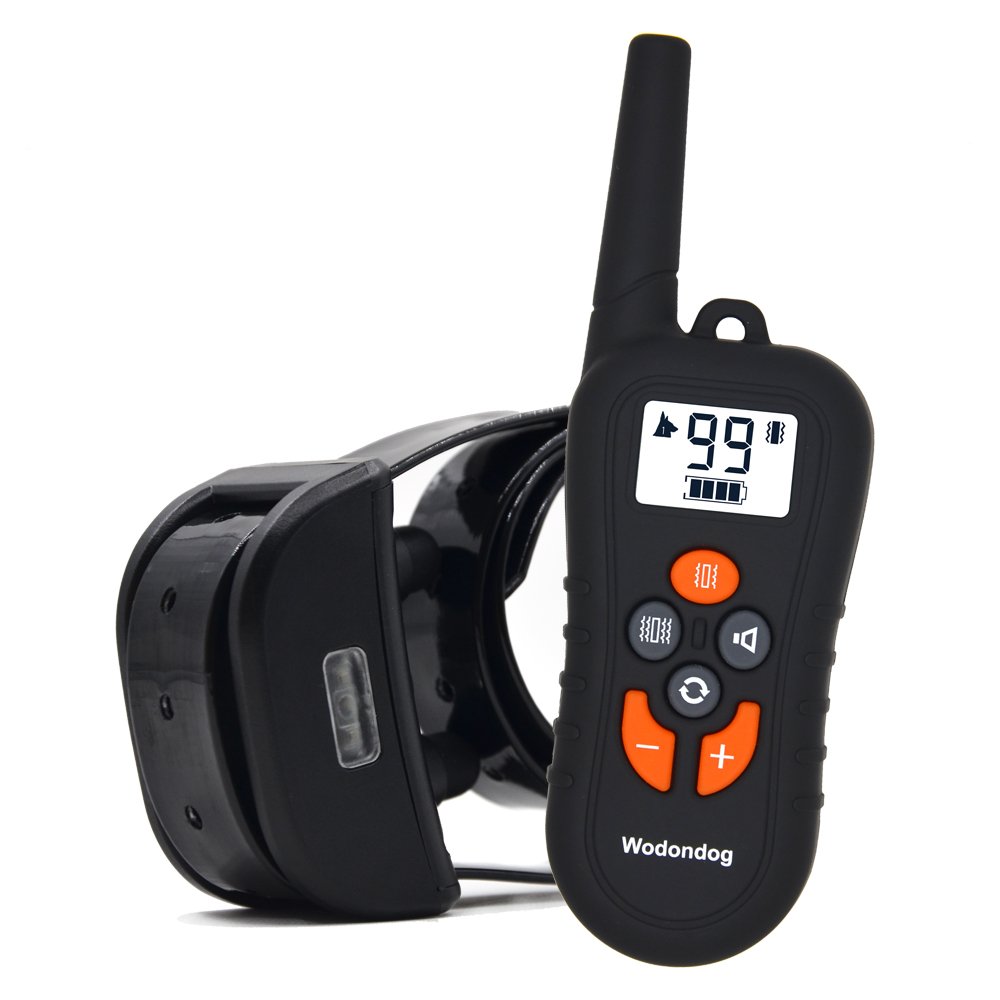 Dog Training Collar Remote – Rechargeable Waterproof Collar Receiver Training Devices with Beep Vibration for All Size Dogs Pet Trainer, Tracking Night Light, 550 Yards Remote Range, Light LCD Screen