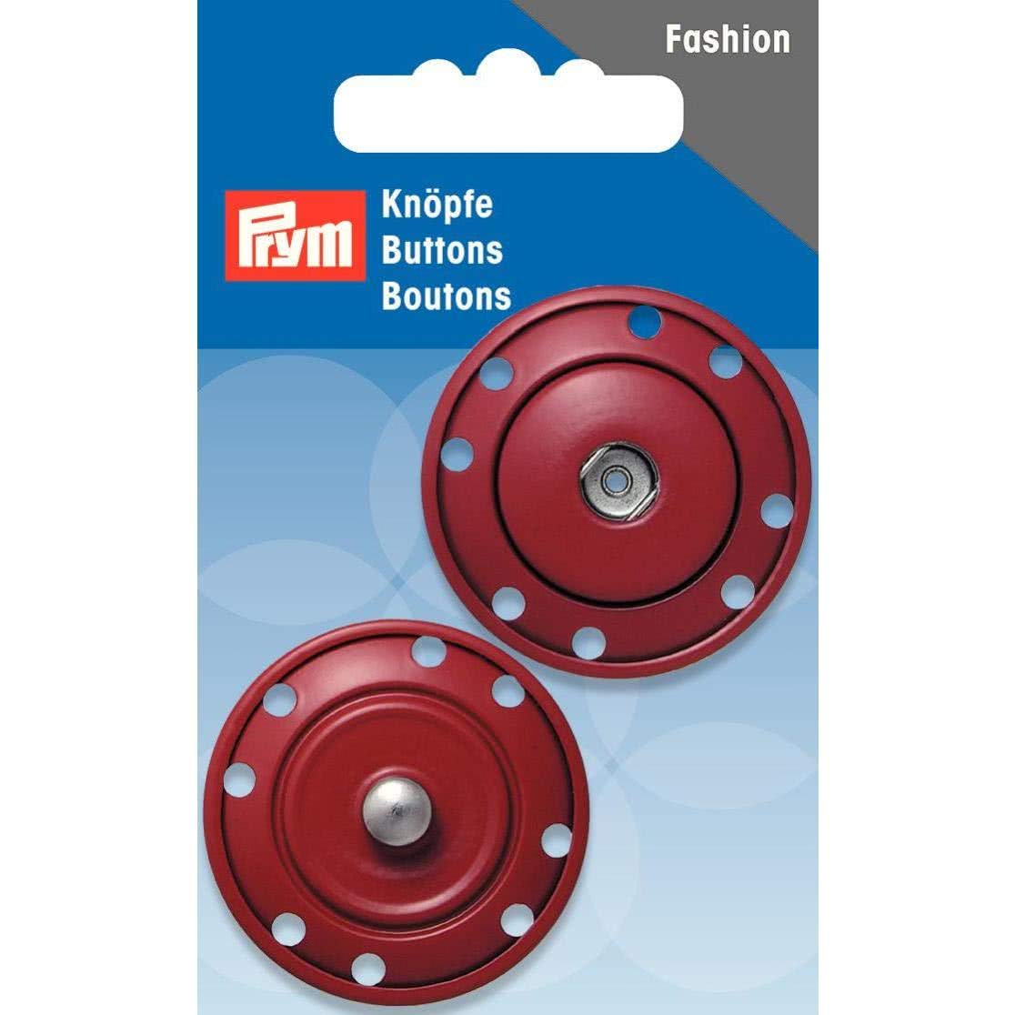 Prym 341833 Sew-On Snap Fastener 35 mm Dark red