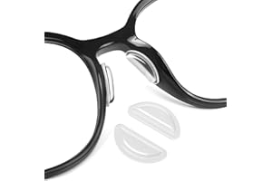 FOFALY Nose Pads for Glasses, Anti-Slip Silicone Eyeglass Nose Pads, 2.5mm Heightened Airbag Cushions, Comfortable D-Shaped Adhesive Replacement Nose Pad for Sunglasses (10 Clear Pairs)