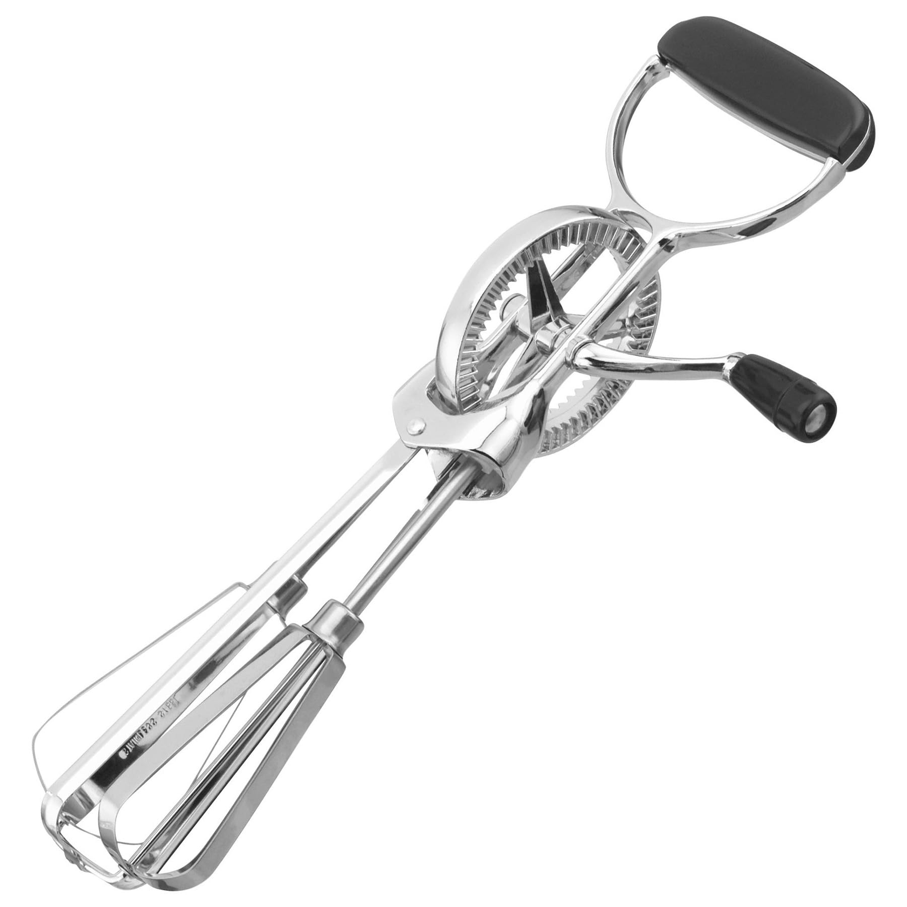 Judge Kitchen Essentials Multifunctional Egg Beater, Stainless Steel Hand Mixer with Double Head and Crank Handle, Manual Hand Whisk for Baking & Cooking