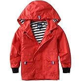 M2C Boys Girls Hooded Cotton Lined Rain Jacket Light Windbreaker