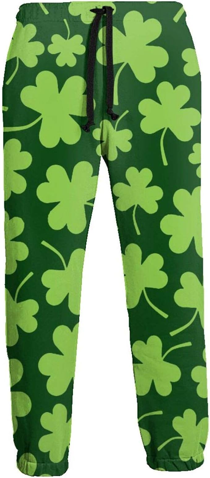 Amazon.com: Cey99P-A Men's Shamrock Jogger Sweatpants, Drawstring Jersey Pant: Clothing