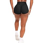 OZICERD Scrunch Butt Gym Shorts High Waisted Workout Biker Shorts Running Athletic Booty Shorts for Women Black
