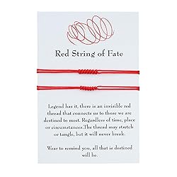 Caiyao Handmade Good Luck 7 Knots Red String of