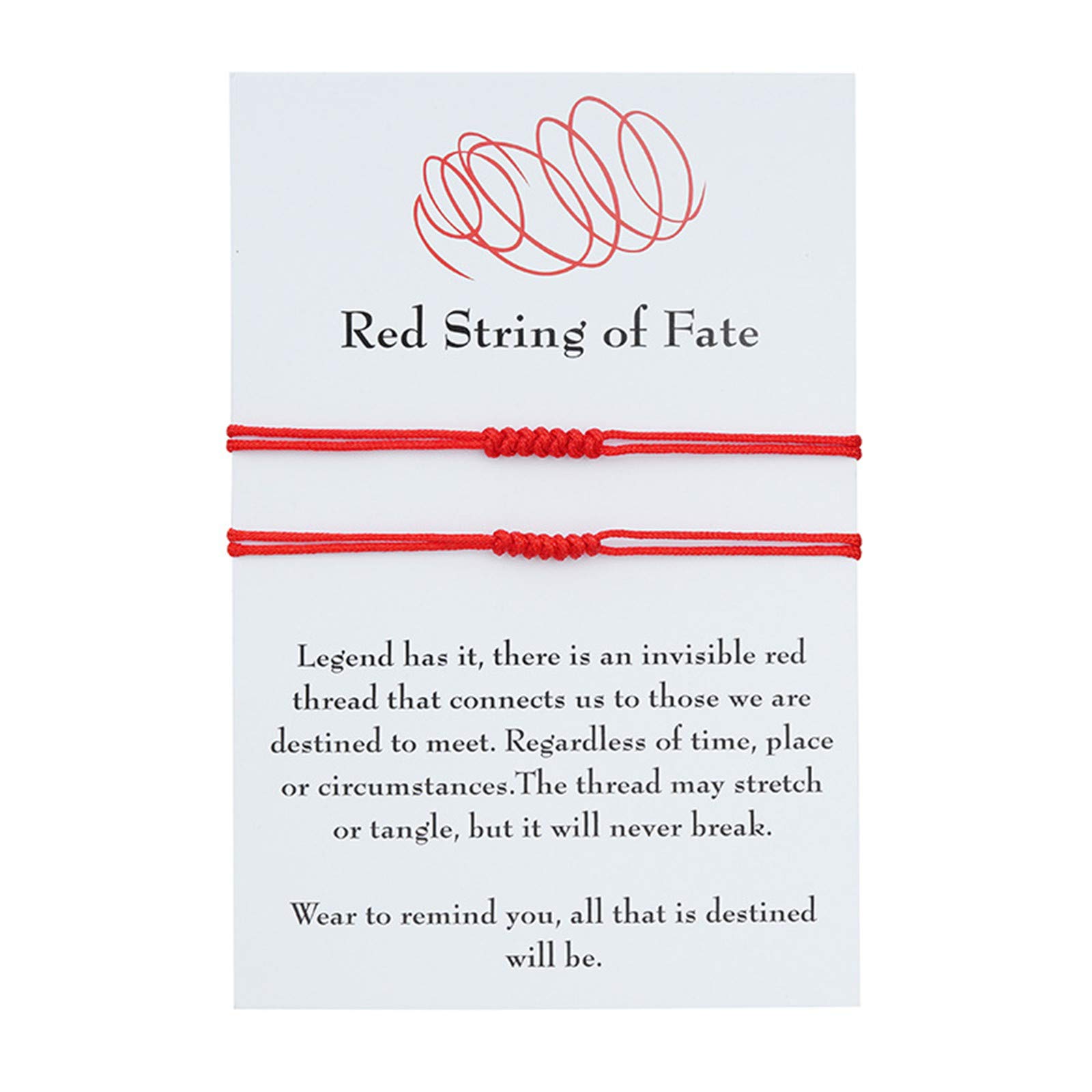 Caiyao Handmade Good Luck 7 Knots Red String of
