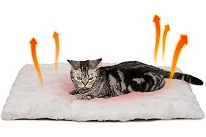 MEOWOOU Self Warming Cat Mat Self Heating Cat Bed 30" x 20" Thermal Cat Mat Extra Warm Dog Bed Cat Beds for Indoor and Outdoor Cats Pet Heating Pad for Kittens Small Puppy Pets with Washable Removable Cover