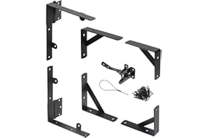 WEKIS Gate Corner Brace Brackets Heavy Duty Anti Sag Gate Kit with Gate Latch for Wooden Fence Gate Hardware Kit