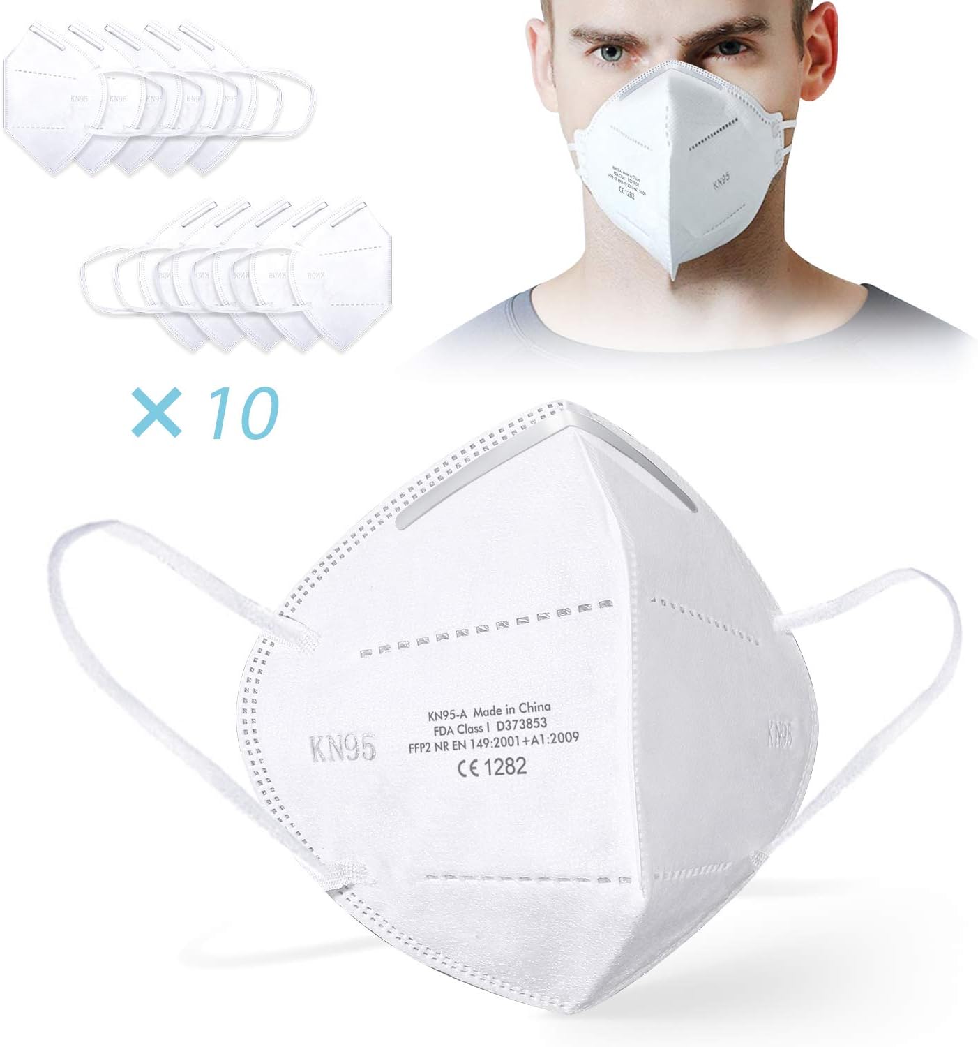 10 PCS Medicàl M-à-s-ks, K-η-9-5 Respiràtor Face Reusable Mouth M-à-s-k for Health Protection