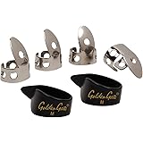 National NP1-7B Thumb & Finger Pick Pack - Stainless Steel/Black - Medium