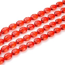 5 Strands Czech 16mm Large Faceted Flat Oval