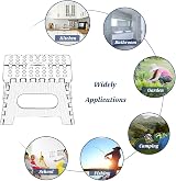 SMALUCK Step Stool 9 Inch Folding Plastic Lightweight 150 kg White view 2
