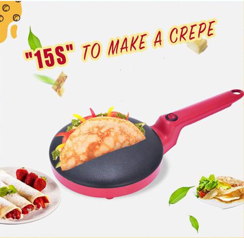 Pancake Maker Portable Mini Crepe Maker with Non-Stick Coating, Electric Crepe Pan Pancakes Machine for Blintzes Eggs Tortillas Bacon, Simply Dip, Bake, Flip and Munch