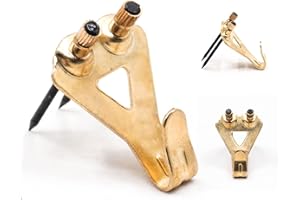 PICTURE HANG SOLUTIONS Heavy Picture Hangers 50 lbs - 20 Pack - Picture Hangers for Plaster Walls - Picture Hanging Hooks