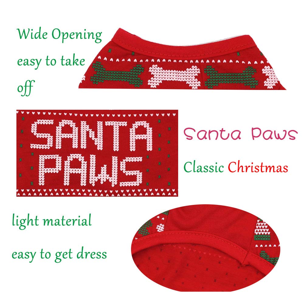 Aida\'s best Christmas Pet Clothes Santa Costume Pet Hoodies Party Dressing Chirstmas Apparel for Small Pets Dogs Puppy Kitten Cat