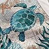 Qucover-Sea-Turtle-Pattern-Beach-Throws-Coral-Velvet-Throw-Blankets-with-Sherpa-Lining-for-Adults-Kids-59-x79-Inch Qucover Sea Turtle Pattern Beach Throws Coral Velvet Throw Blankets with Sherpa Lining for Adults Kids 59 x79 Inch