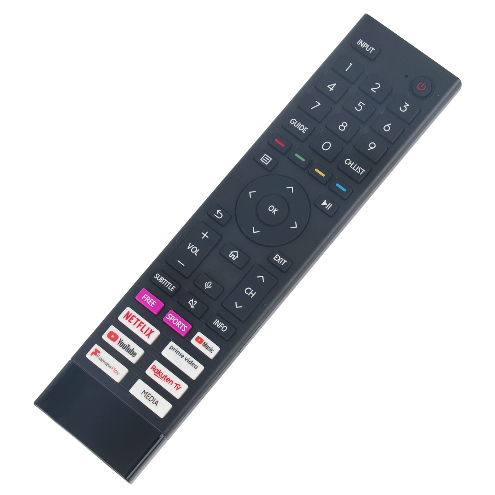 AULCMEET ERF3A80 Replacement Voice Remote Control Compatible with Hisense 4K OLED Smart TV 60A6G 65A6G 70A6G 43A6G 50A6G 55A6G 75A6G 75A6GTUK 65A6GTUK 43A6GTUK 50A6GTUK 55A6GTUK