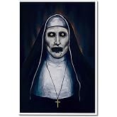 Neejaold Vintage Horror Movie Poster Artwork The Conjuring Mystery Nun Canvas Wall Art Halloween Prints Painting Classic Scary Posters Halloween Room Wall Decor for Bedroom 12x16in Unframed