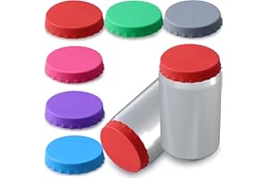 Liebedich 6 Pack Soda Can Covers Lids, Spill-Proof Silicone Soda Can Lids, Reusable Pop Can Lids, 2.1" Can Toppers for Soda, Coke, Beer, Juice, Beverage, Fits Standard Cans