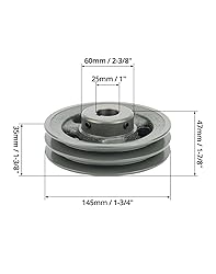 QWORK Double Groove Web Sheaves, 5.75"OD 1" Bore