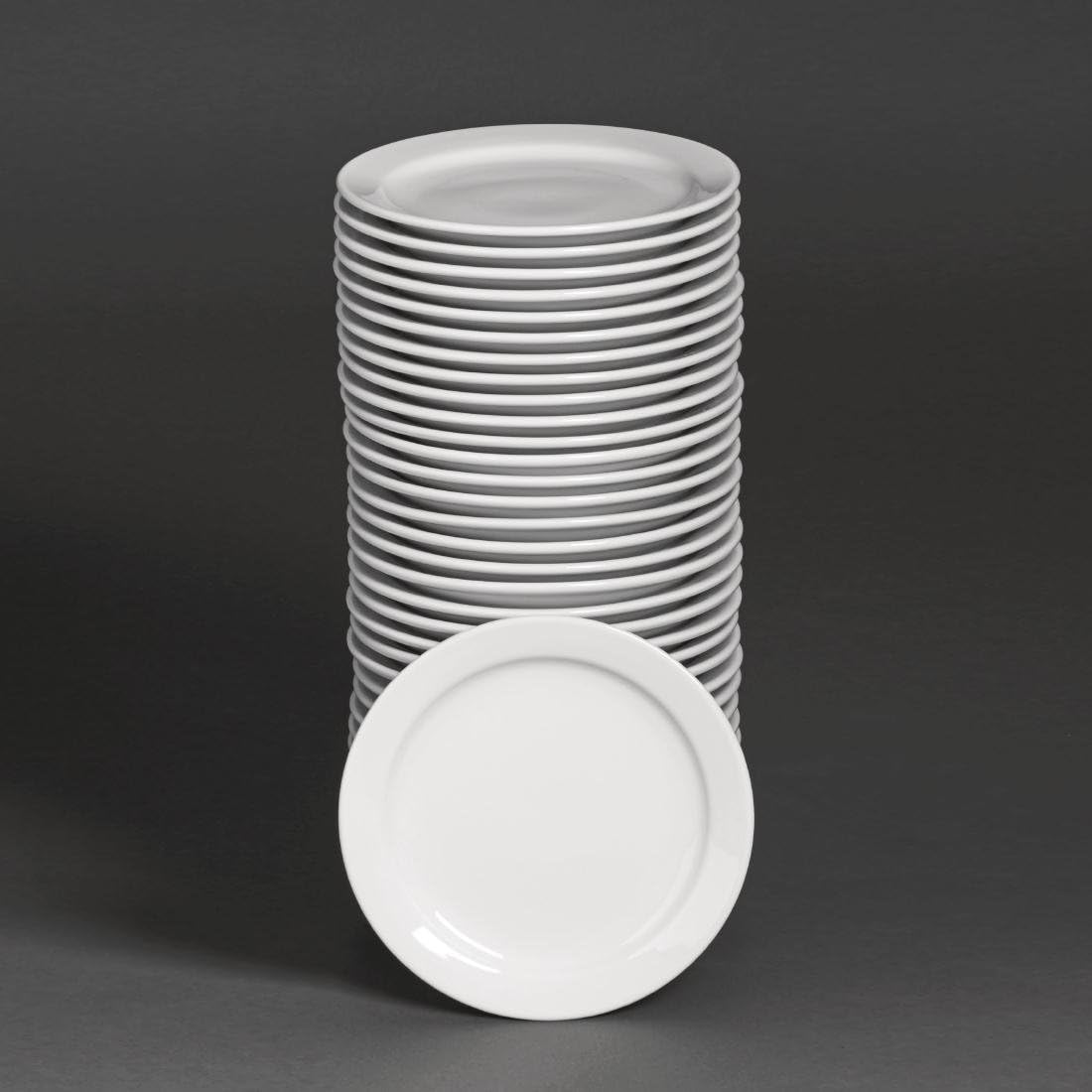 Athena Hotelware S751 Narrow Rimmed Plates, 16 (Pack of 36)