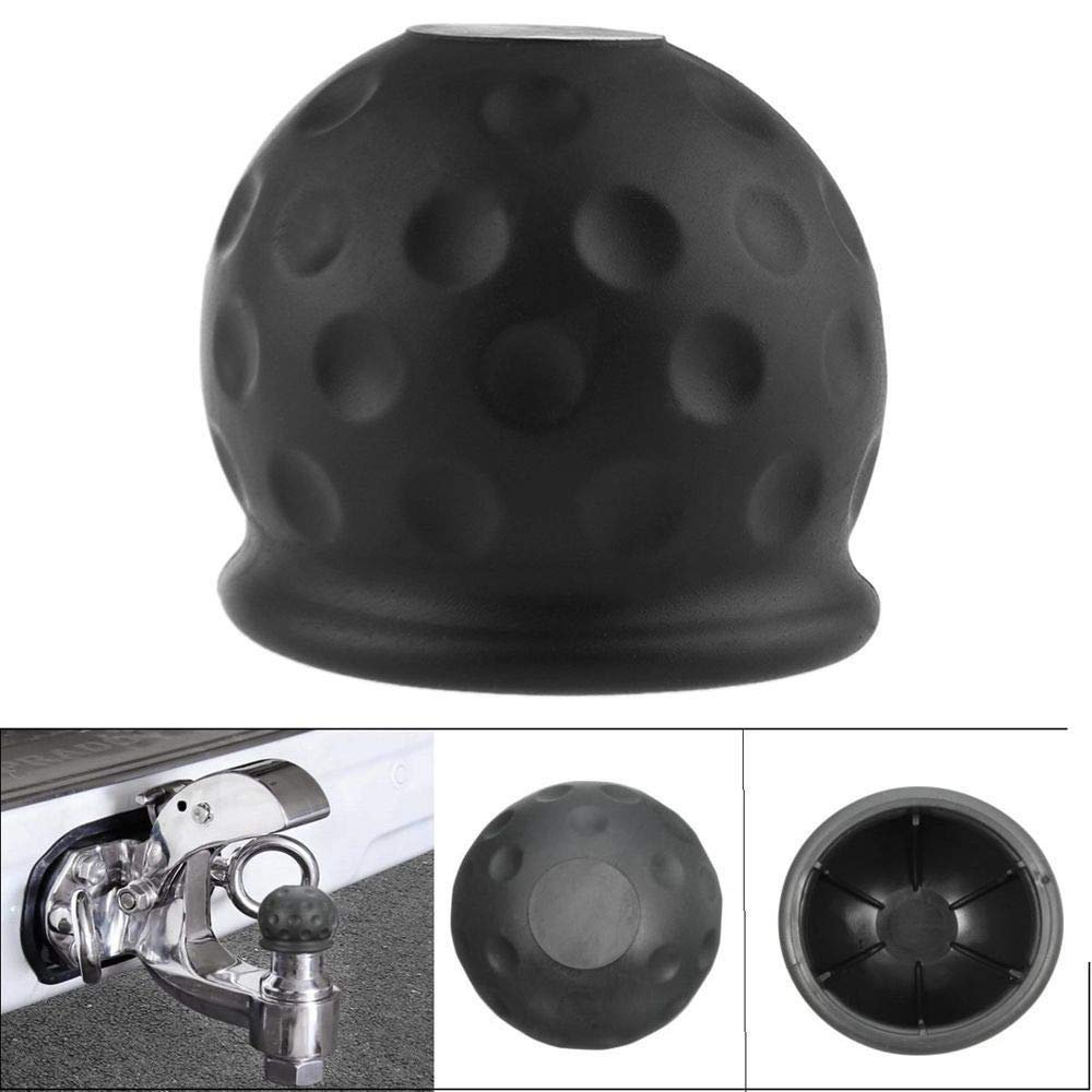 MSA 50mm New Black Rubber Tow Bar Ball Case Towball Protect Car Hitch Cover