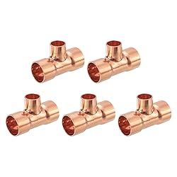 uxcell 3/4-inch x 1/2-inch x 3/4-inch Copper