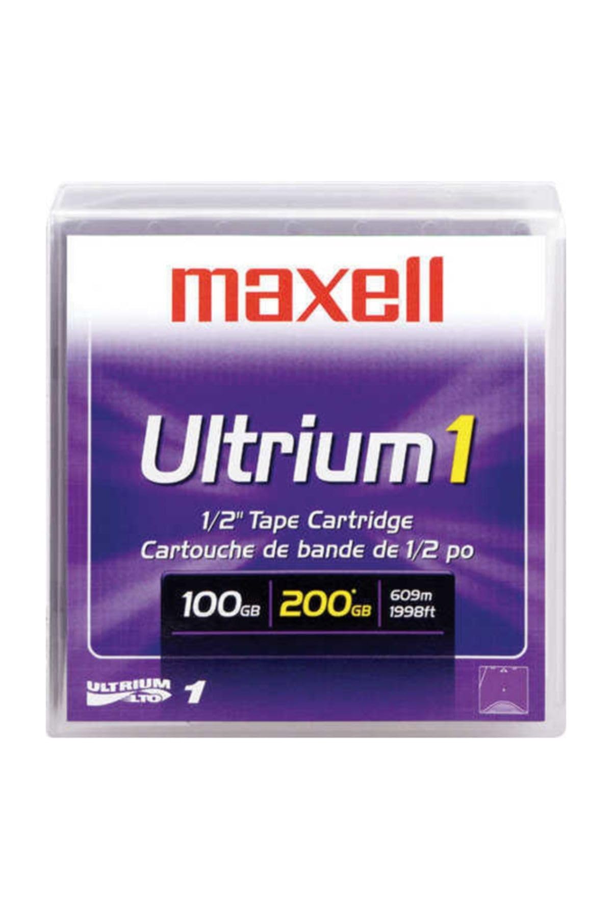 Maxell 22919300 LTO-1 Ultrium 100/200GB Tape Cartridge- Single