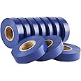 Lichamp 10-Pack Blue Electrical Tape Waterproof, 3/4 in x 66ft, Industrial Grade UL/CSA Listed High Temp Electrical Tape Blue Electric Super Vinyl