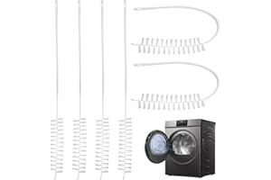 ZECKZOIN 6PCS Rolling Washing Machine Cleaning Brush, Front Load Washer Cleaner Brush Drum Washing Machine Cleaning Tools Nylon Brush for Cleaning Washing Machine, Air Conditioner, Fan
