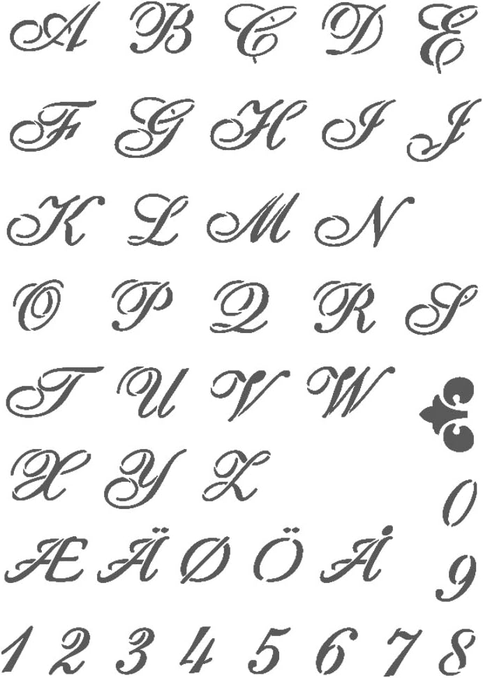Amazon Com J Boutique Stencils Alphabet Number With Scandinavian Capital Letters Stencil Reusable Template For Art Crafting And Painting Signs