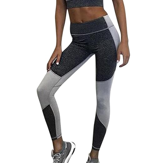 Amazon.com: WM & MW Yoga Pants, Women High Waist Patchwork ...