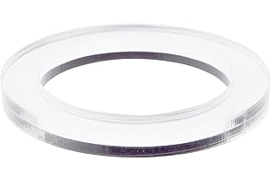 Plymor Clear Acrylic Egg, Marble, Ball or Sphere Thin Display Holder Stand, 0.375" H x 3.5" W