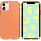 IceSword Compatible with iPhone 11 Case, Thin Liquid Silicone Case, Soft Matte Pure, Gel Rubber Full Body, Cool Protective Shockproof Cover 6.1" iP11 - Orange