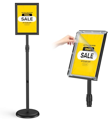 MaxGear L/T Shape Acrylic Sign Holder, 5 X 7 Clear Table Display Stand With Wooden Base, Flyer Menu Holder Photo Frames Paper Stand For Office, Wedding, Restaurants, Hotels 3 Pack - View #9
