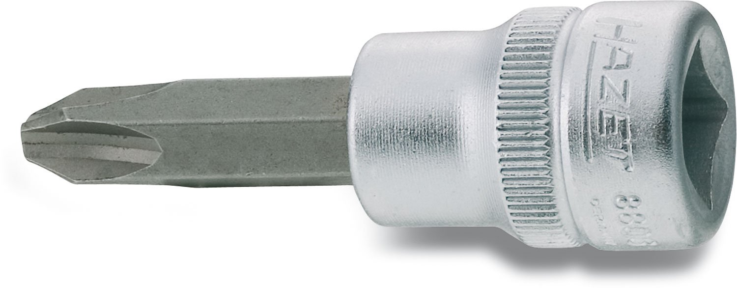 HAZET 8806-PH2 Cross Recess Profile PH Screwdriver Socket - CVD-Tin Coated