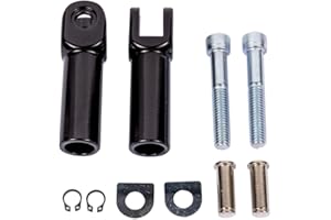 CELOMT Passenger Footpeg Supports Kit Foot peg Mounts Clevis Fit for Harley Harley Standard Softail Springer Deuce Heritage Softail Classic Fatboy Fat Bob Dyna 2000-2017 (Black)