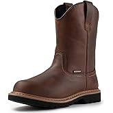 SUREWAY 10in Mens Soft/Steel Toe Waterproof Wellington Work Boot | Heavy Duty Full Grain Leather Work Boots, GoodyearWelted Industrial Safety boot, EH Rated