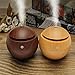KBAYBO Humidifier Aroma Essential Oil Diffuser, 130ml Ultrasonic Cool Mist Humidifier with LED Night Light for Office Home Bedroom Living Room Study Yoga Spa (Dark Wood)