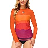 Deerose Womens Rash Guard Long Sleeve Sun Protection Shirts for Swimming