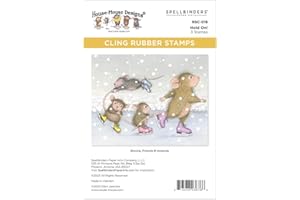 Spellbinders Hold On Tampon en caoutchouc Motif souris Rouge